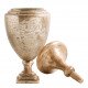 Pot jarre DAPHNÉ en verre mercurisé finition argent antique