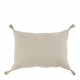 Housse de coussin MATTÉO en velours de coton et lin - Terracotta - 60 x 40 cm