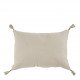 Housse de coussin MATTEO en velours de coton et lin - Terracotta - 60 x 40 cm