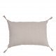 Housse de coussin MATTEO en velours de coton et lin - Taupe - 60 x 40 cm