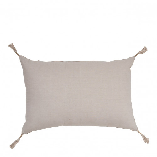 Housse de coussin MATTÉO en velours de coton et lin - Taupe - 60 x 40 cm Housse de coussin MATTÉO en velours de coton et lin - Taupe - 60 x 40 cm