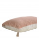 Housse de coussin MATTÉO en velours de coton et lin - Rose - 60 x 40 cm