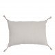 Housse de coussin MATTEO en velours de coton et lin - Orange Brûlé - 60 x 40 cm