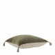 Housse de coussin MATTEO en velours de coton et lin - Kaki - 60 x 40 cm