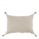 Housse de coussin MATTÉO en velours de coton et lin - Blush - 60 x 40 cm
