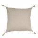 Housse de coussin MATTEO en velours de coton et lin - Céladon - 50 x 50 cm