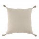 Housse de coussin MATTÉO en velours de coton et lin - Bronze - 50 x 50 cm