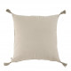 Housse de coussin MATTÉO en velours de coton et lin - Bronze - 50 x 50 cm