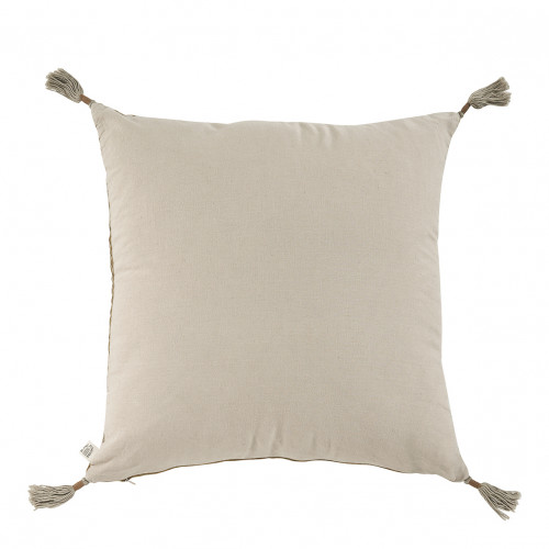 MATTÉO cushion cover in cotton velvet and linen - Bronze - 50 x 50 cm