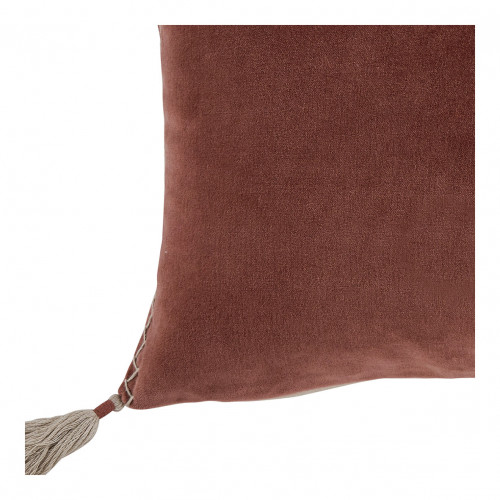 Housse de coussin MATTÉO en velours de coton et lin - Terracotta - 30 x 40 cm