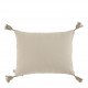 Housse de coussin MATTÉO en velours de coton et lin - Safran - 30 x 40 cm