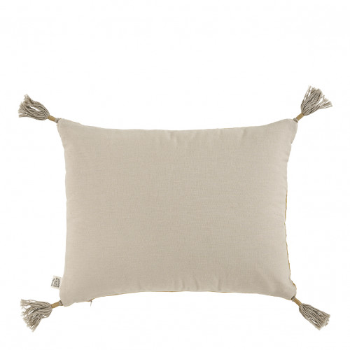 MATTÉO Cushion Cover in Cotton Velvet and Linen - Saffron - 30 x 40 cm