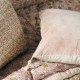 Housse de coussin MATTÉO en velours de coton et lin - Rose - 30 x 40 cm