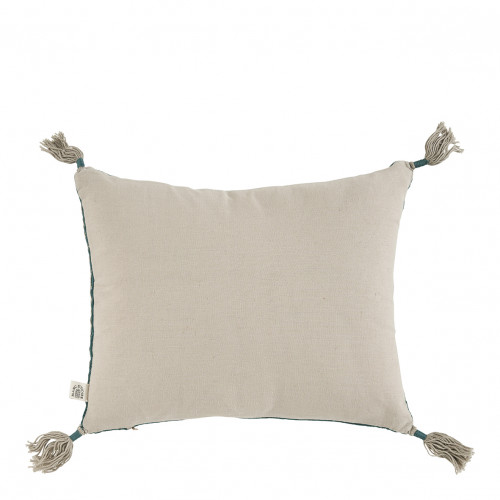 Housse de coussin MATTÉO en velours de coton et lin - Pétrole - 30 x 40 cm Housse de coussin MATTÉO en velours de coton et lin - Pétrole - 30 x 40 cm