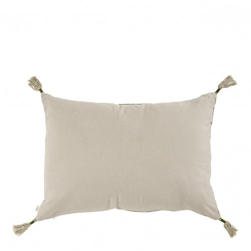 Housse de coussin MATTÉO en velours de coton et lin - Kaki - 30 x 40 cm