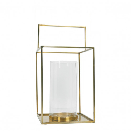 Set of 2 HECTOR lanterns in metal with brass finish