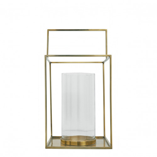 Set of 2 HECTOR lanterns in metal with brass finish