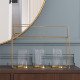 Lanterne HECTOR 3 verres en métal finition laiton