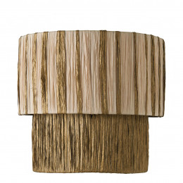 NIA Non-Electrified Raffia Wall Sconce - Gold and Natural