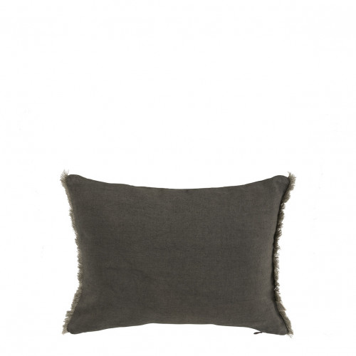 Housse de coussin CHLOÉ en lin lavé - Gris charbon - 30 x 40 cm