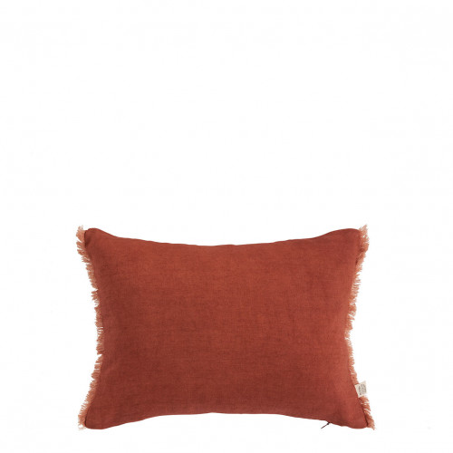 Housse de coussin CHLOÉ en lin lavé - Orange brûlé - 30 x 40 cm