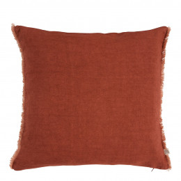 CHLOÉ Washed Linen Cushion Cover - Burnt Orange - 50 x 50 cm