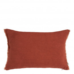 CHLOÉ cushion cover in washed linen - Burnt orange - 60 x 40 cm