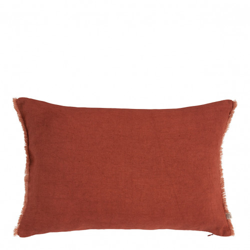 CHLOÉ cushion cover in washed linen - Burnt orange - 60 x 40 cm