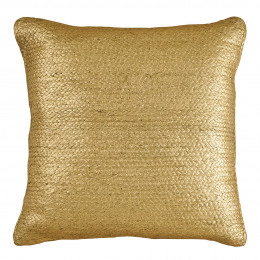 Coussin APOLLO en jute - Doré - 60 x 60 cm