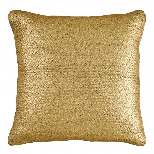 Coussin APOLLO en jute - Doré - 60 x 60 cm