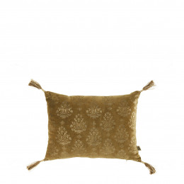 AURORE cushion cover in velvet - Bronze and gold - 30 x 40 cm