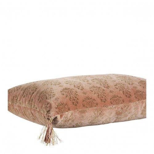 AURORE cushion cover in velvet - Pink and gold - 60 x 40 cm