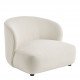 Fauteuil LISETTE large en bouclette - Crème