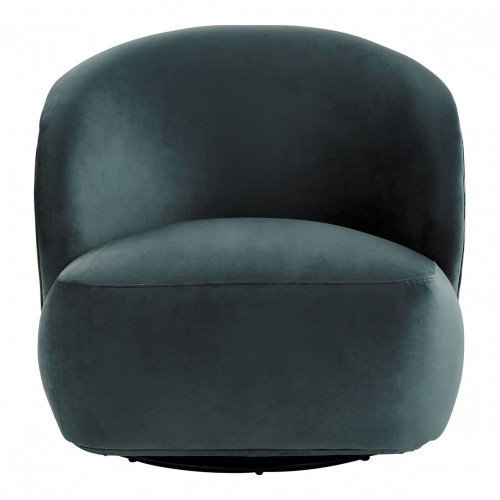 Fauteuil LISETTE en velours - Bleu