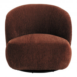 Fauteuil LISETTE en velours côtelé - Rouge brique