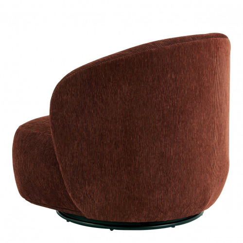 LISETTE armchair in corduroy velvet - Brick red