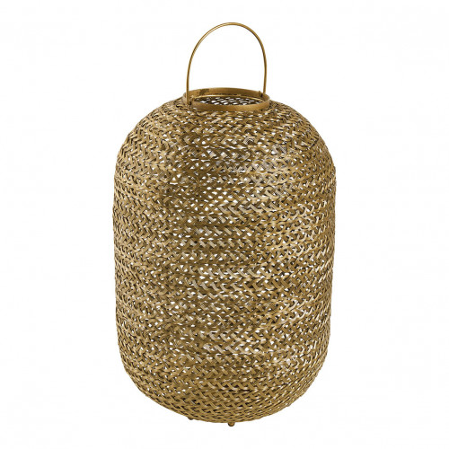 APOLLO lantern in golden woven metal - Large size - ø 38 x 59 cm