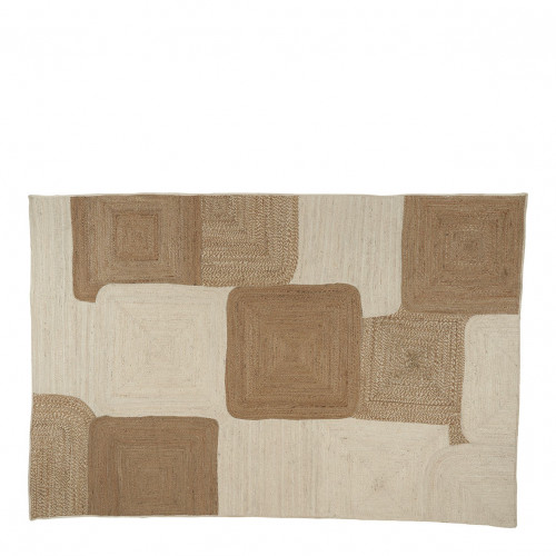 Tapis JOKO en jute - Naturel et blanc - 300 x 200 cm