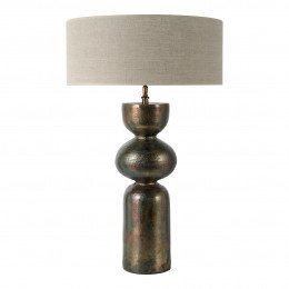 Pied de lampe AMALIANE en métal doré - ø 19 x 57,5 cm