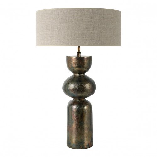 Pied de lampe AMALIANE en métal doré - ø 19 x 57,5 cm