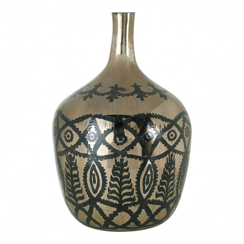 Vase bonbonne HÉRA en verre givré - Doré - ø 34 x 51 cm