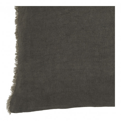 Housse de coussin CHLOE en lin lavé - Gris charbon - 60 x 40 cm