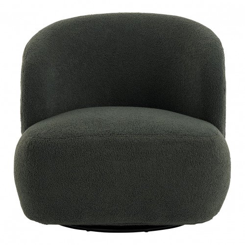Fauteuil tournant LISETTE bouclette - Kaki