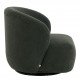 Fauteuil tournant LISETTE en bouclette - Kaki