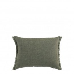 Housse de coussin CHLOE en lin lavé - Kaki - 30 x 40 cm