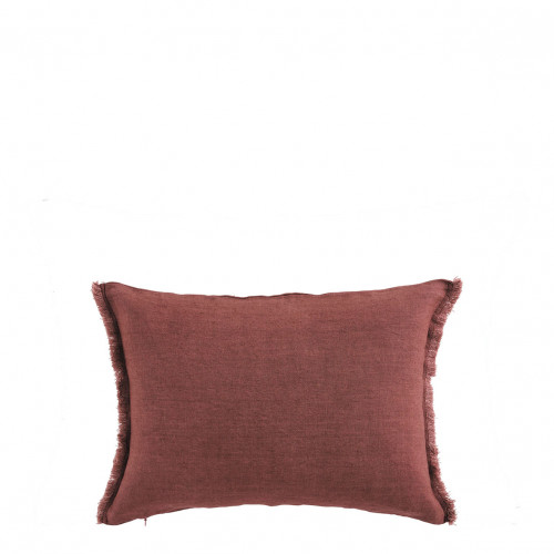 Housse de coussin CHLOÉ en lin lavé - Terracotta - 30 x 40 cm