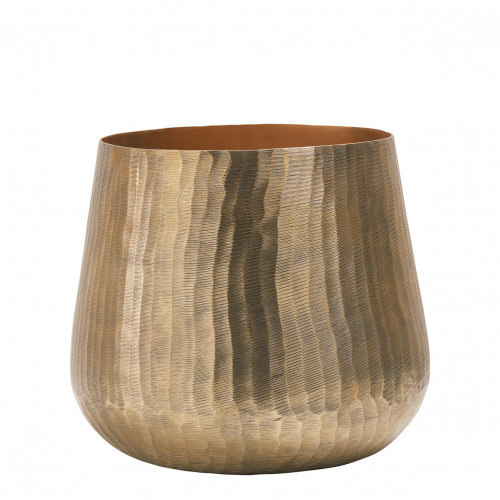 Patio Aged Brass Planters Set