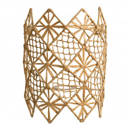 CAPUCINE Non-electrified wall sconce in raffia - 22 x 12 x 30 cm