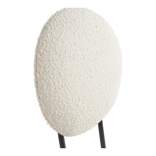 COLETTE Chair in bouclé and metal - Cream