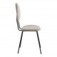 Chaise COLETTE en velours et métal - Gris perle